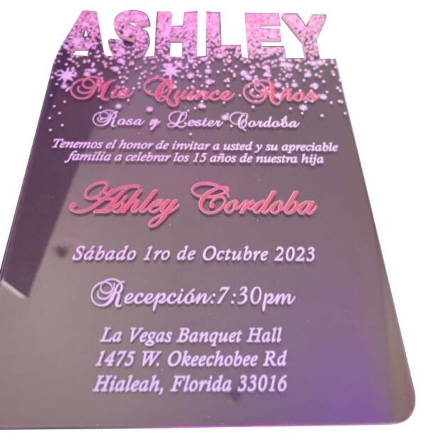 Acrylic – All Occassion Invitation 08